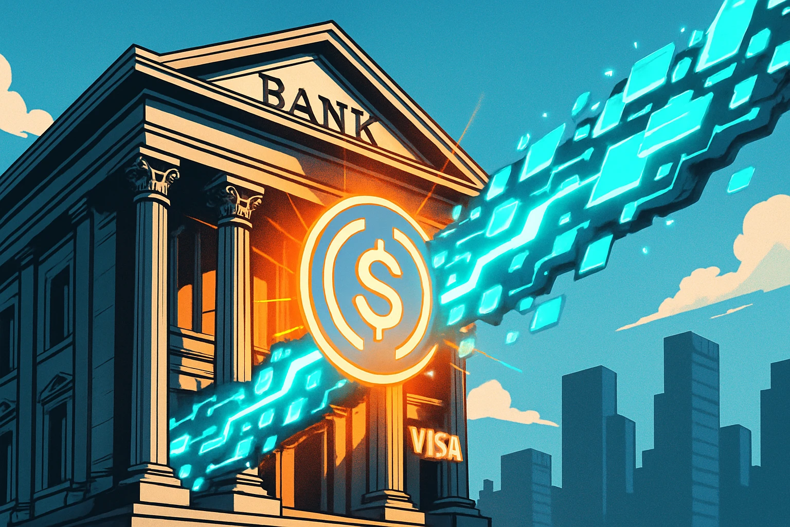 Visa führt in den Vereinigten Staaten eine stabile USDC-Währungsabwicklung ein, und zwei Banken haben zusammengearbeitet, um das Wochenendvakuum zu brechen